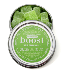 Boost Gummies 300mg THC (15x20mg) Sour Green Apple