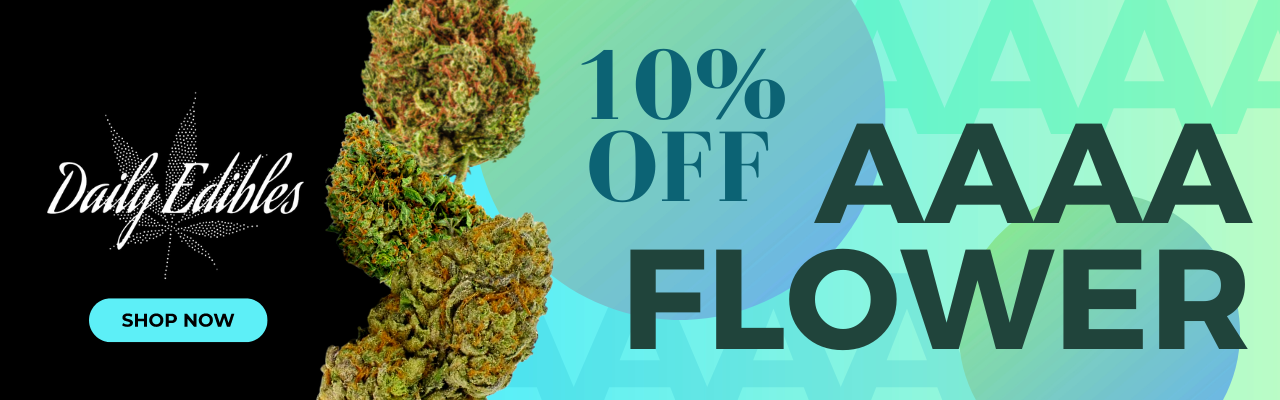 10% Off AAAA Flower Promo Banner Desktop