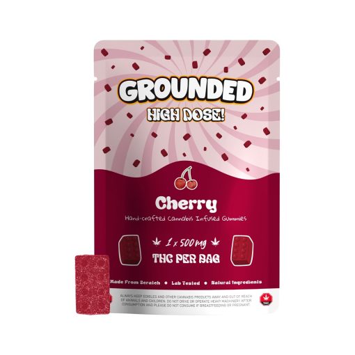 Grounded High Dose Bricks – Cherry 500mg Gummy