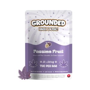 Grounded High Dose Leafs – Passion Fruit 1000mg Gummies