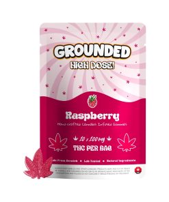 Grounded High Dose Leafs – Raspberry 1000mg Gummies