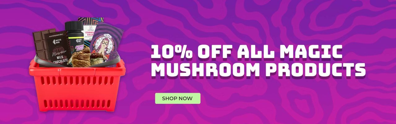 10% Magic Mushroom Produts Dektop Banner