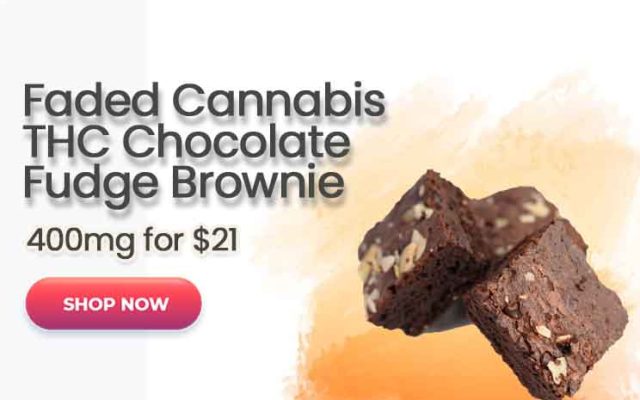 Faded Cannabis – THC Chocolate Fudge Brownie (400mg) - for $21