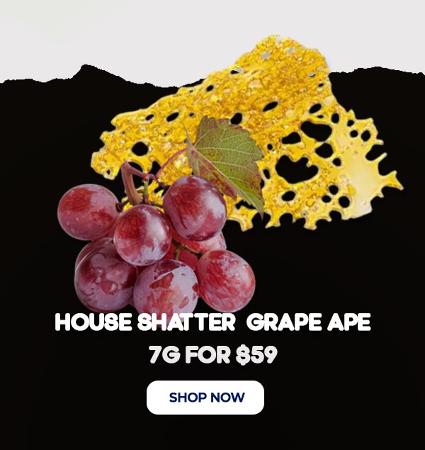 House Shatter – Grape Ape (Indica) - 7G for $59