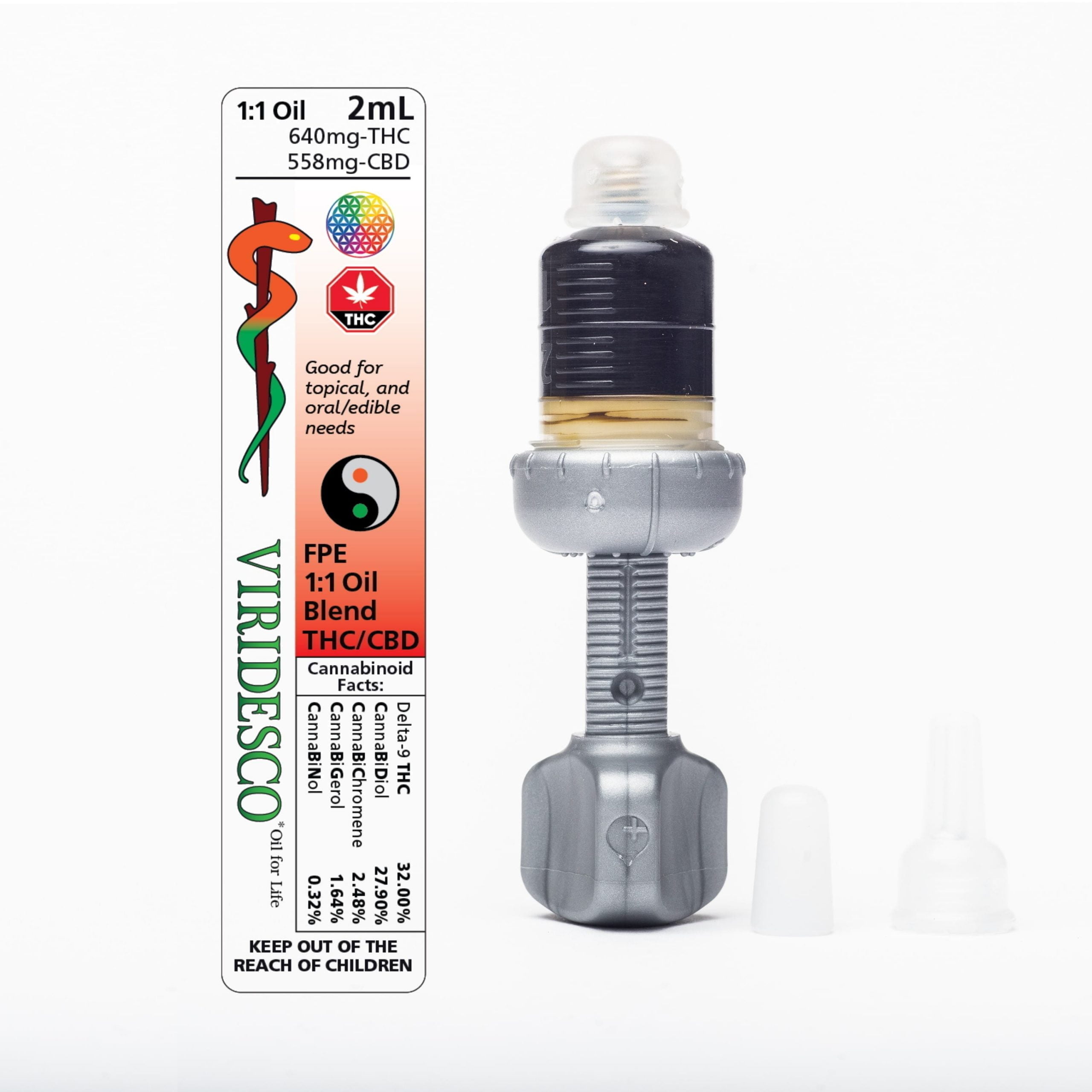 Viridesco FPE 1:1 THC/CBD Oil 2ml