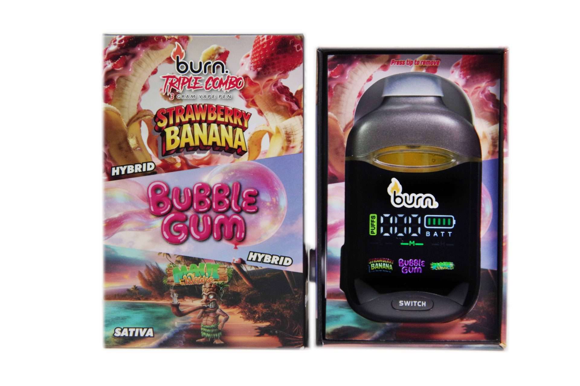 Burn Triple Threat THC Disposable Vapes – (3G) - Image 4