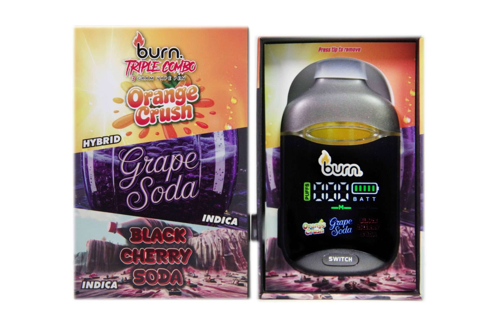 Burn Triple Threat THC Disposable Vapes – (3G) - Image 6