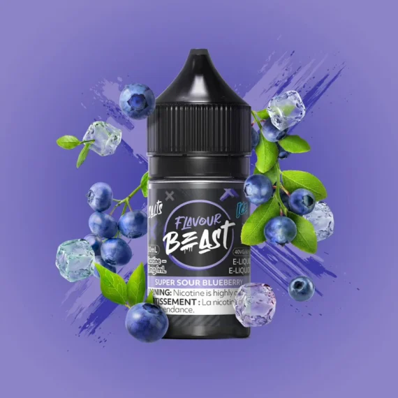 Flavour Beast E-Liquid - Super Sour Blueberry Iced 20mg/30mL
