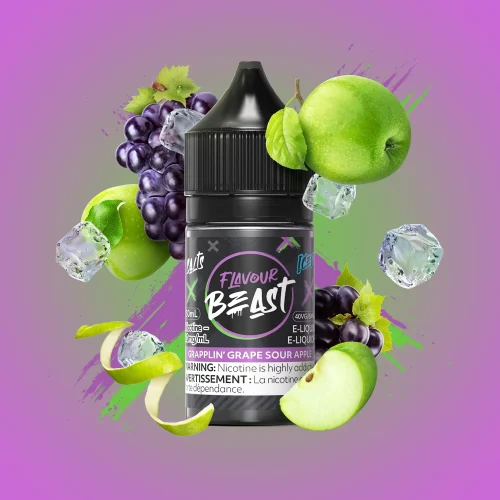Flavour Beast E-Liquid - Grapplin' Grape Sour Apple Iced 10mg/30mL