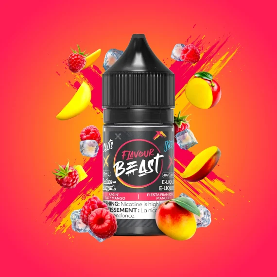 Flavour Beast E-Liquid - Ragin' Razz Mango Iced 10mg/30mL