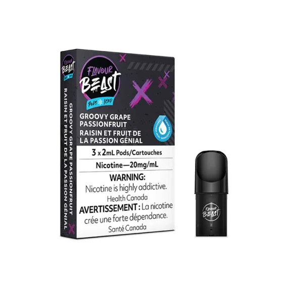 Flavour Beast Pod Pack - Groovy Grape Passionfruit Iced 20MG