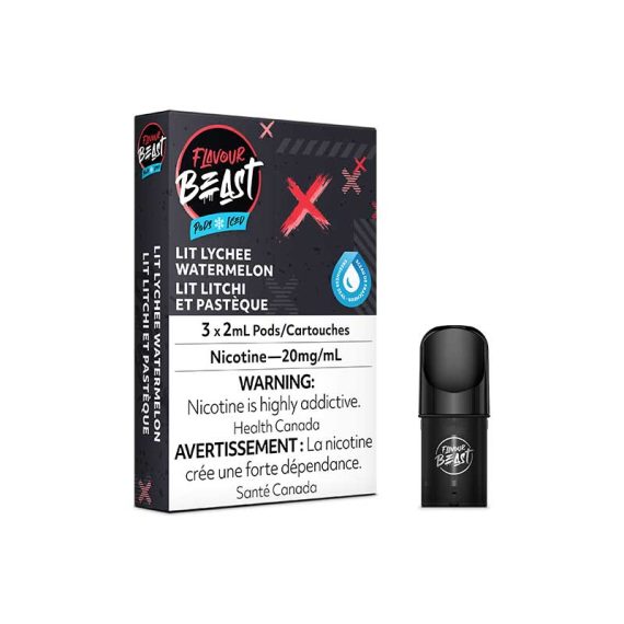 Flavour Beast Pod Pack - Lit Lychee Watermelon Iced 20MG