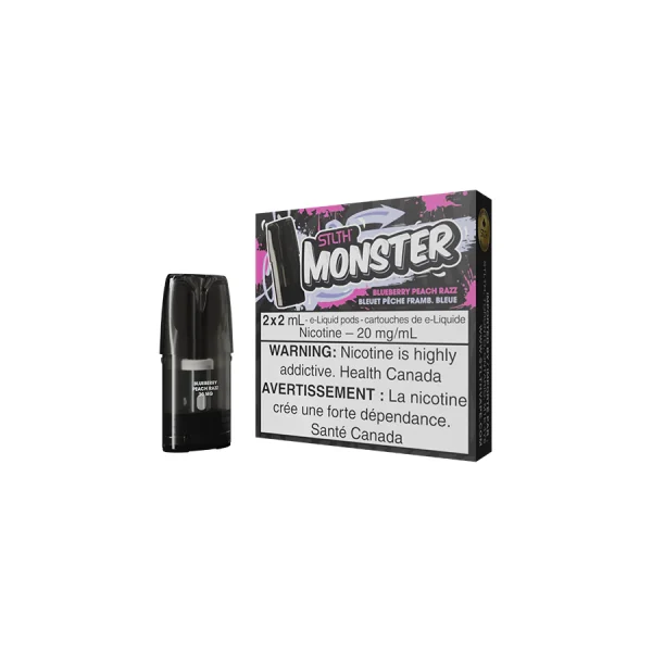 STLTH MONSTER POD PACK BLUEBERRY PEACH RAZZ (5PCS/CTN)20MG