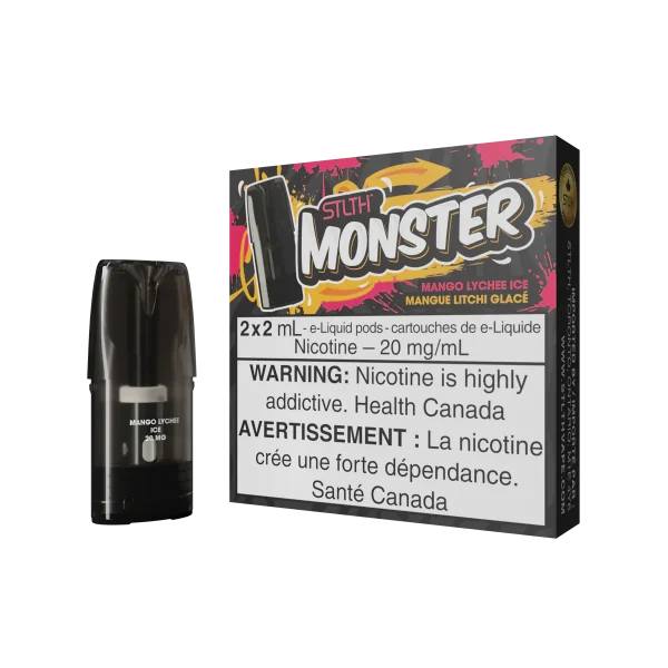 STLTH MONSTER POD PACK MANGO LYCHEE ICE (5PCS/CTN)20MG
