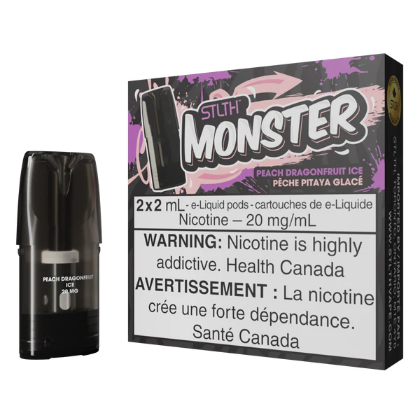 STLTH MONSTER POD PACK PEACH DRAGONFRUIT ICE (5PCS/CTN)20MG