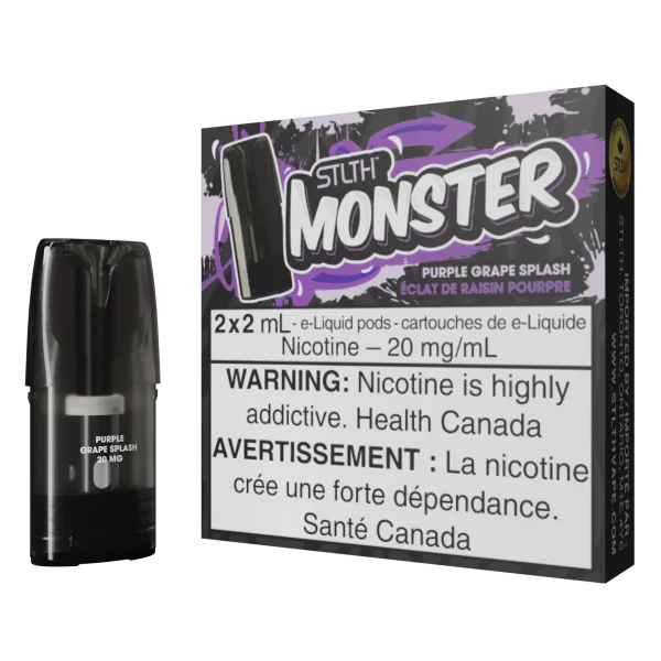 STLTH MONSTER POD PACK PURPLE GRAPE SPLASH (5PCS/CTN)20MG