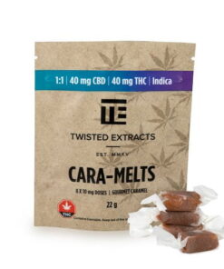 Twisted Extracts – Cara-Melts 1-1 Indica: CBD (40mg THC + 40mg CBD)