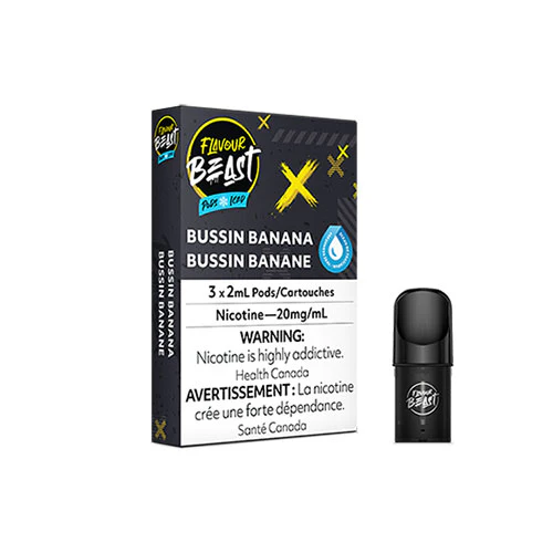 Flavour Beast Pod Pack - Bussin Banana Iced 20MG